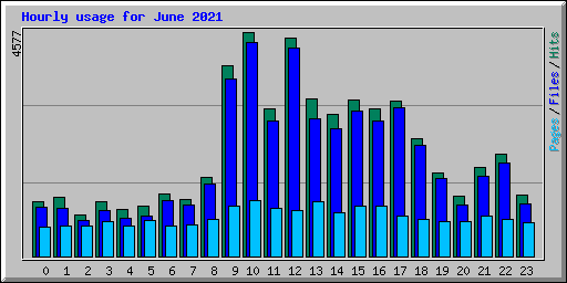 Hourly usage for June 2021