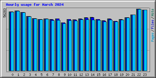 Hourly usage for March 2024